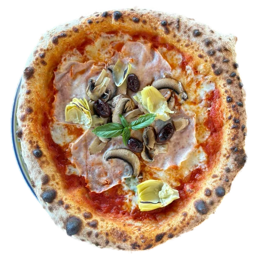 Pizza Capricciosa aus dem Steinofen